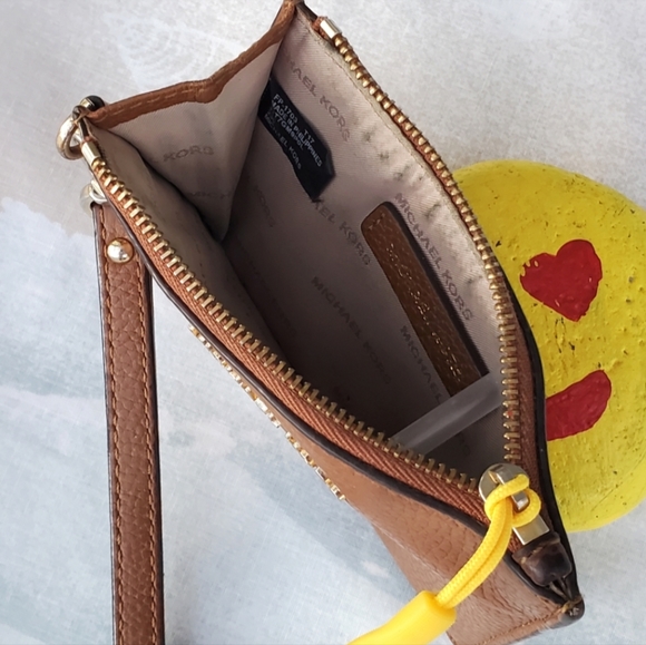 Michael Kors Mercer Leather Sm Coin Purse ID Card Holder Wristlet Luggage Color - Picture 8 of 10